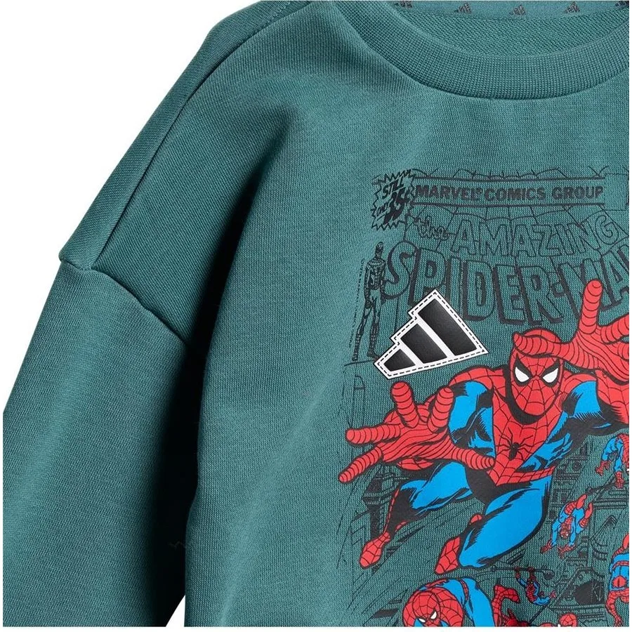 Комплект спортивного костюма с принтом Spider-Man Marvel Sm Jog adidas, Зеленый — фото 3