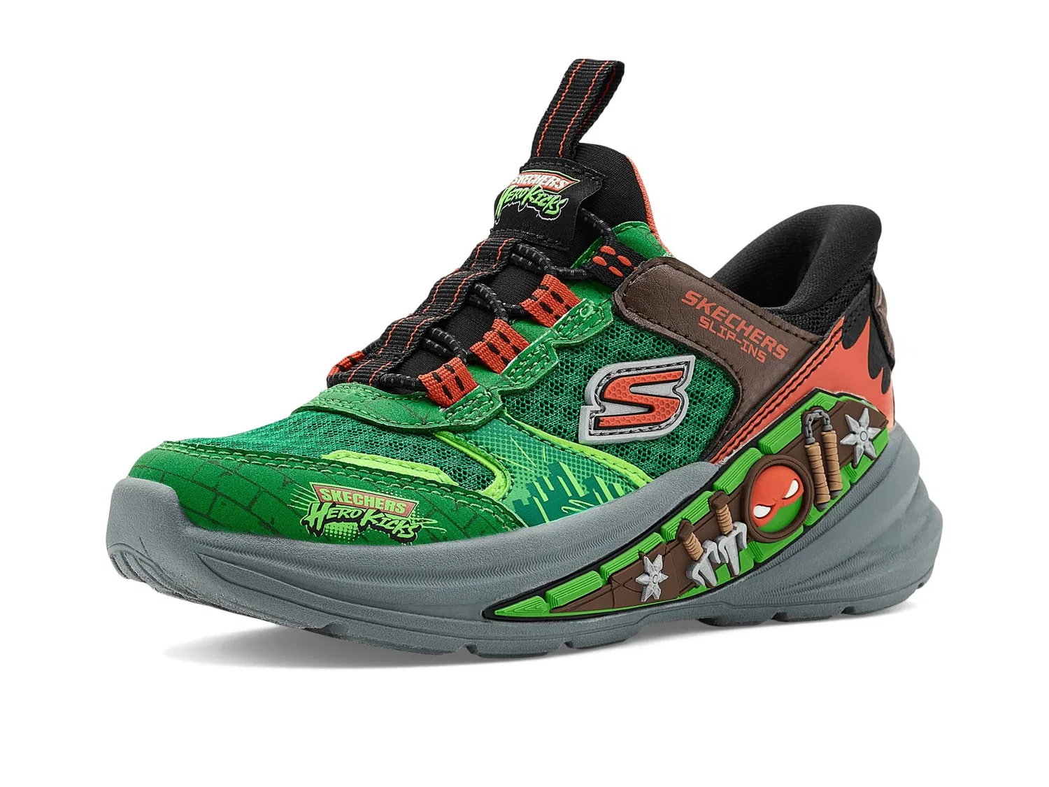 Кроссовки Hands Free Slip-Ins-Hyper-Quest-Where's My 404212L (для маленьких и больших детей) Skechers Kids, Green/Multi — фото 2