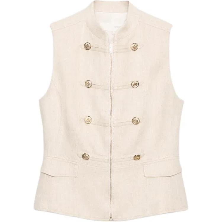 Женский топ-майка без рукавов Light Beige ZARA, Light Beige