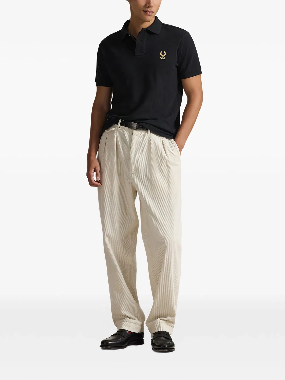 Поло из хлопка черное Polo Ralph Lauren, черный — фото 2