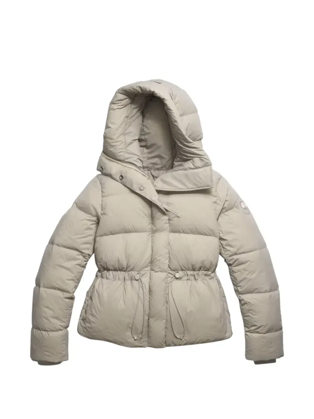 Куртка с капюшоном, кулиской на талии и завязками Монтгомери Canada Goose, бежевый