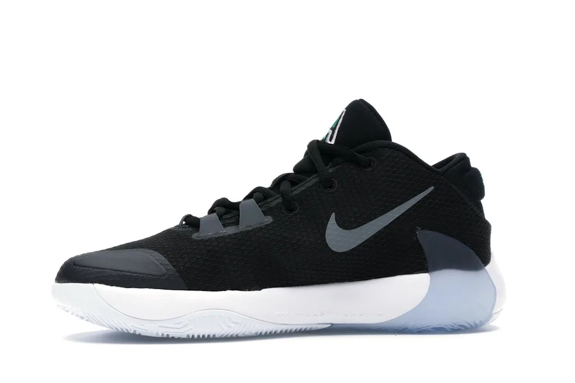 Детские кроссовки для мальчиков баскетбольные Nike Zoom Freak 1 Nike, Black/Black-White-Lucid Green — фото 3