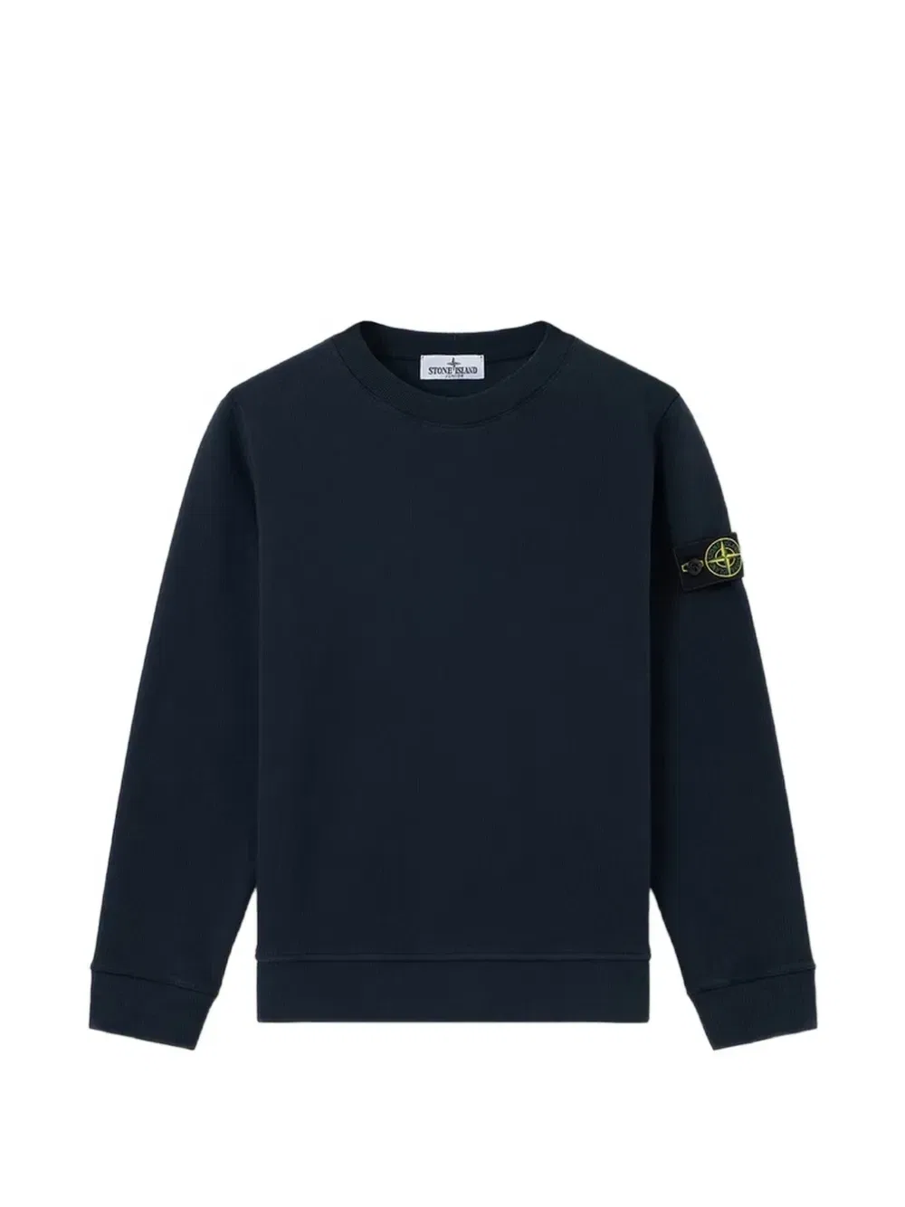 Свитер в рубчик с нашивкой в виде компаса Stone Island Junior, синий