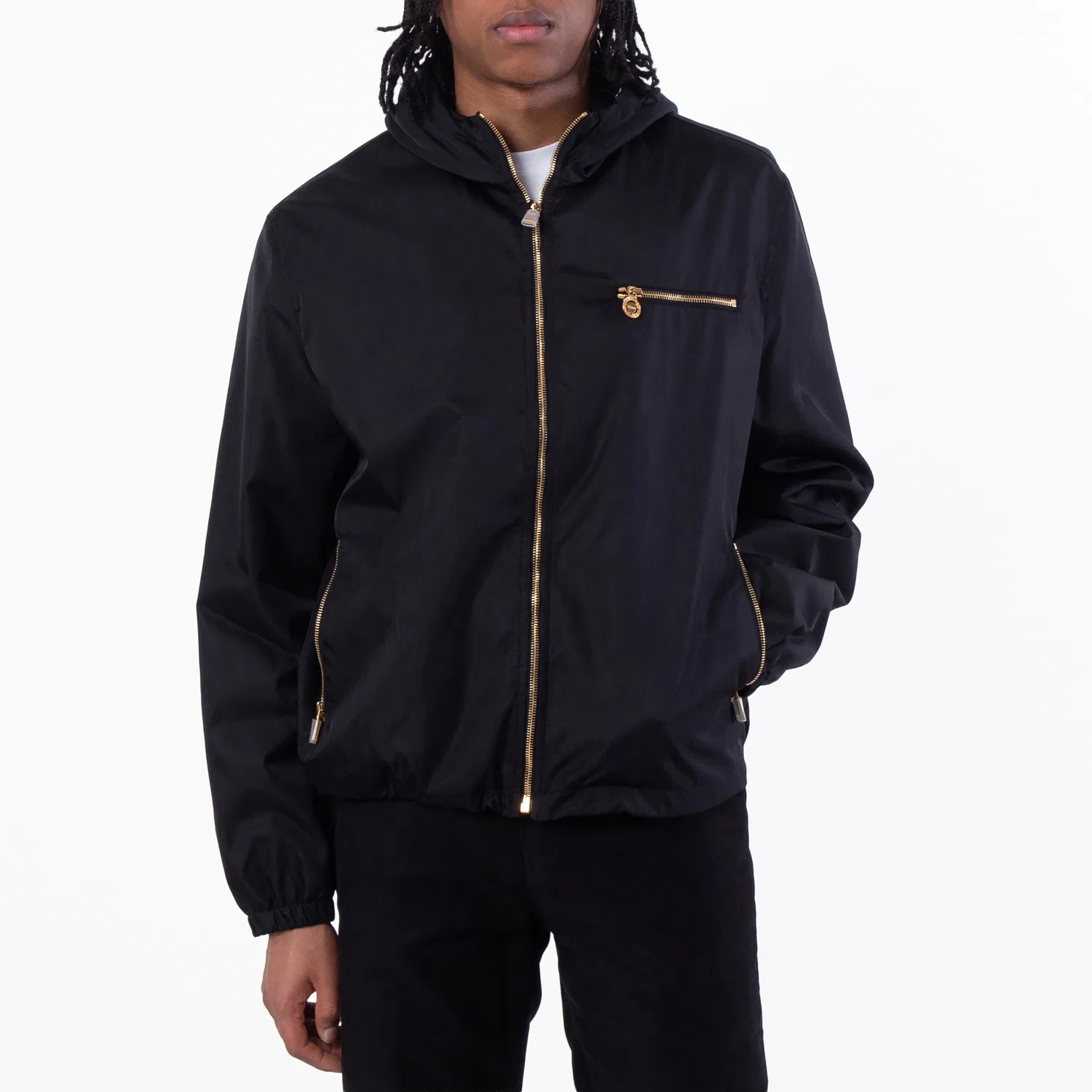 Ветровка нейлоновая Nylon Windbreaker Jacket Versace, Black