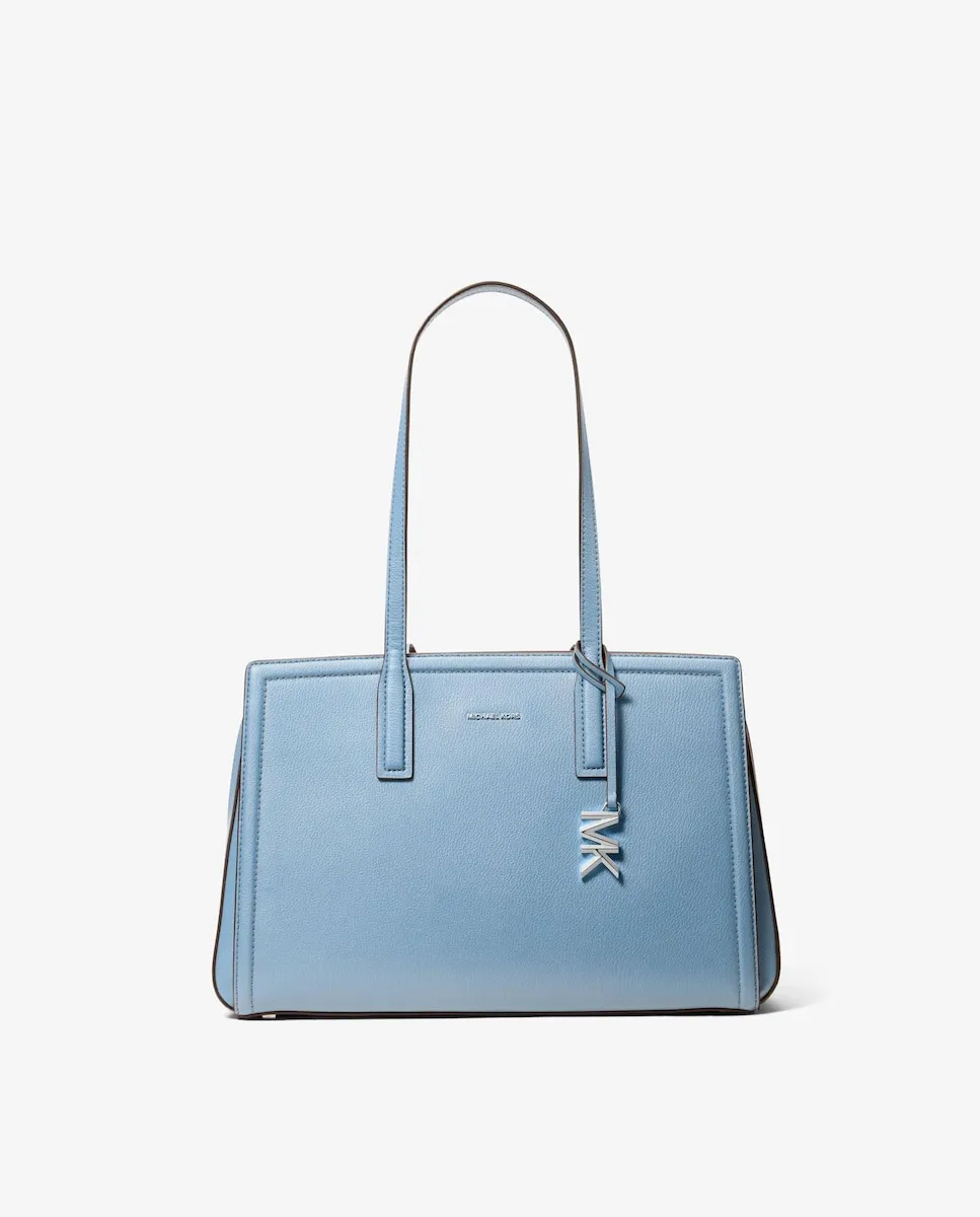 

Сумка-тоут из кожи Laila Michael Michael Kors, голубой