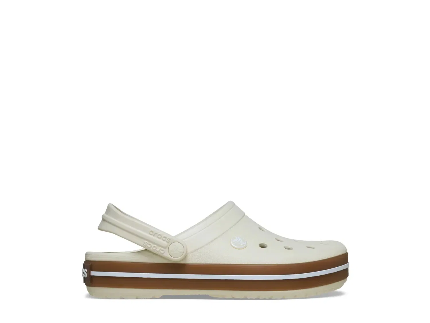Crocs Клоги Crocband Gum Clog для девочек, Off White — фото 4