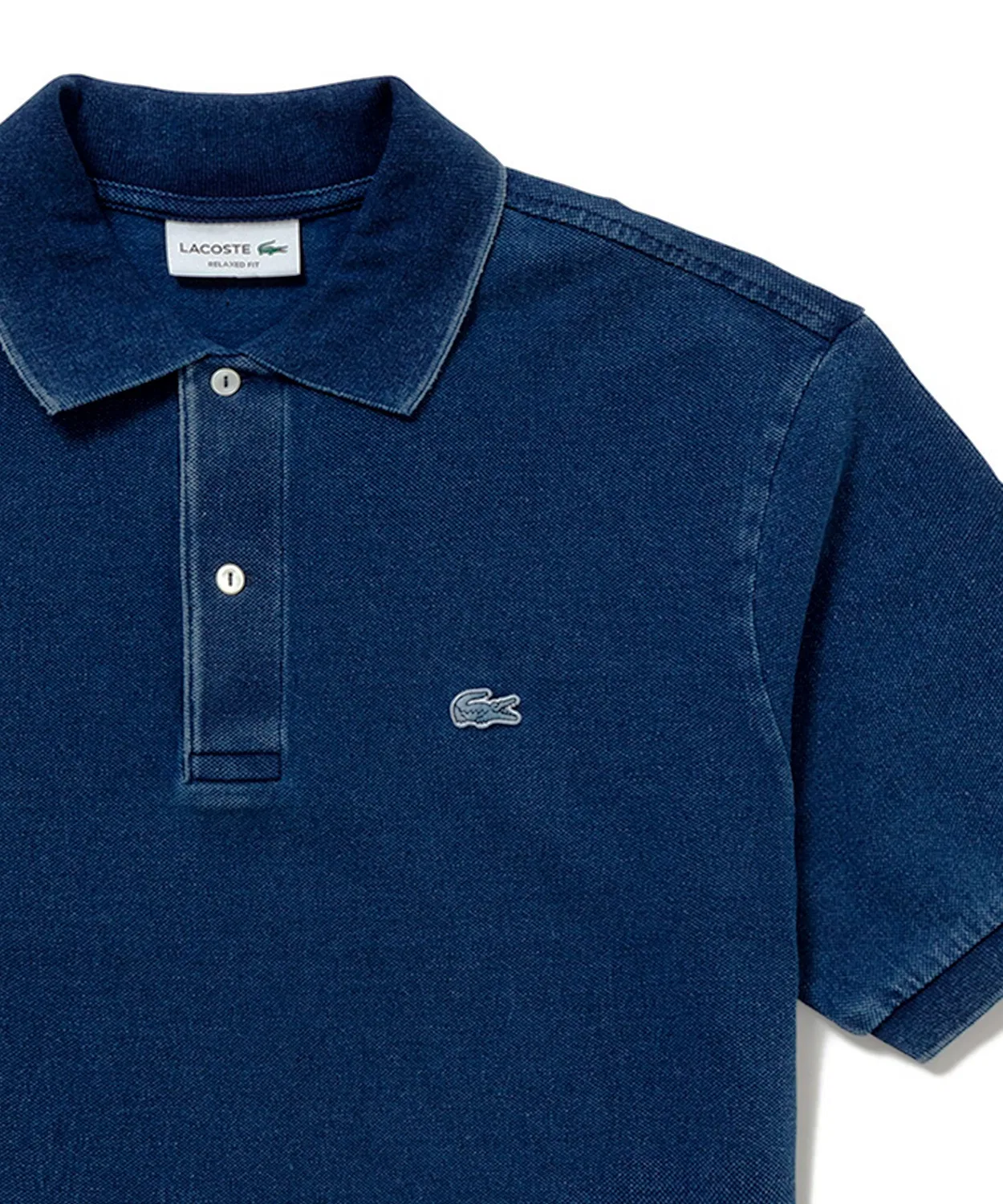 Мужская повседневная футболка-поло с принтом LACOSTE, Indigo Blue