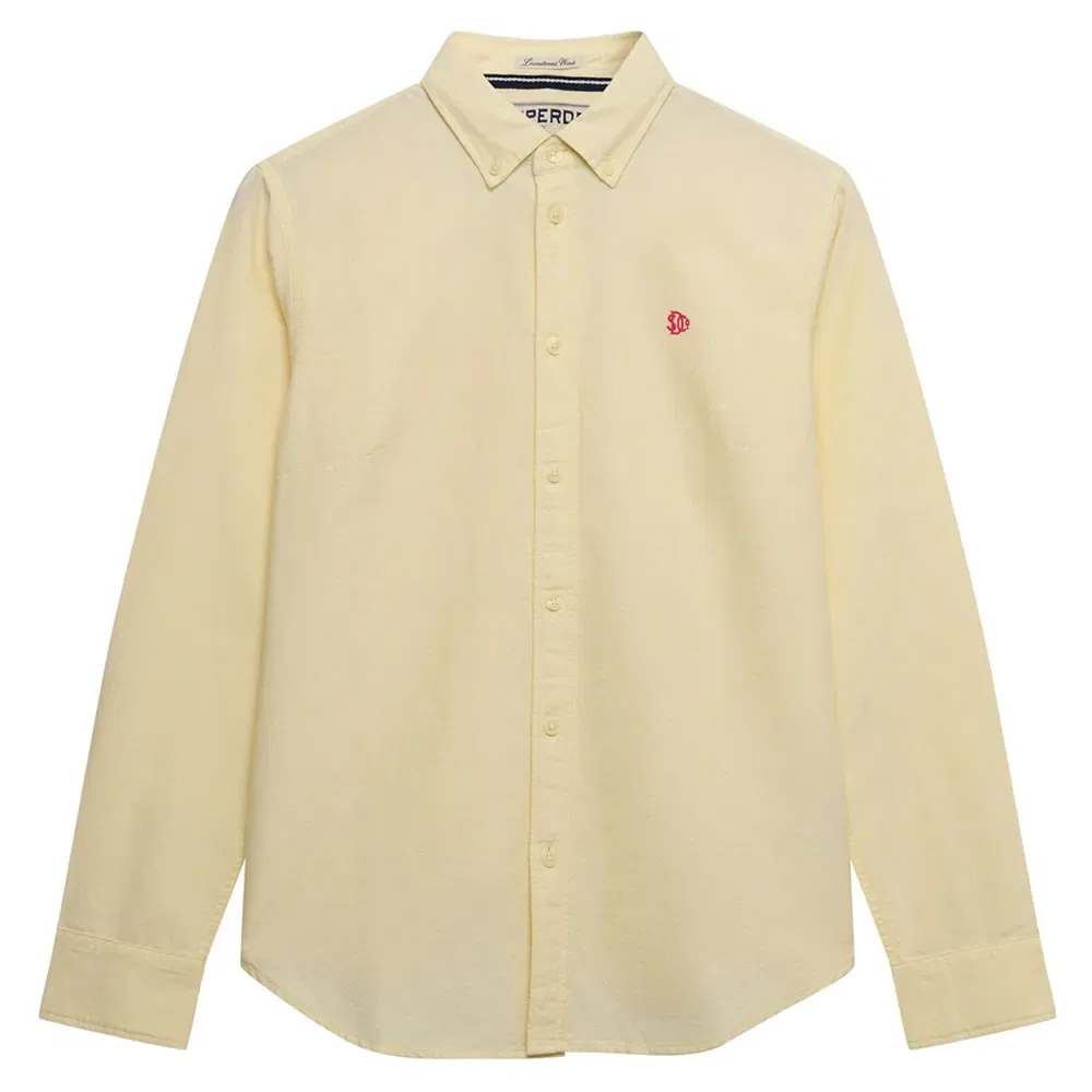 Женская рубашка с длинным рукавом Slim Oxford Bd Superdry, Yellow — фото 3