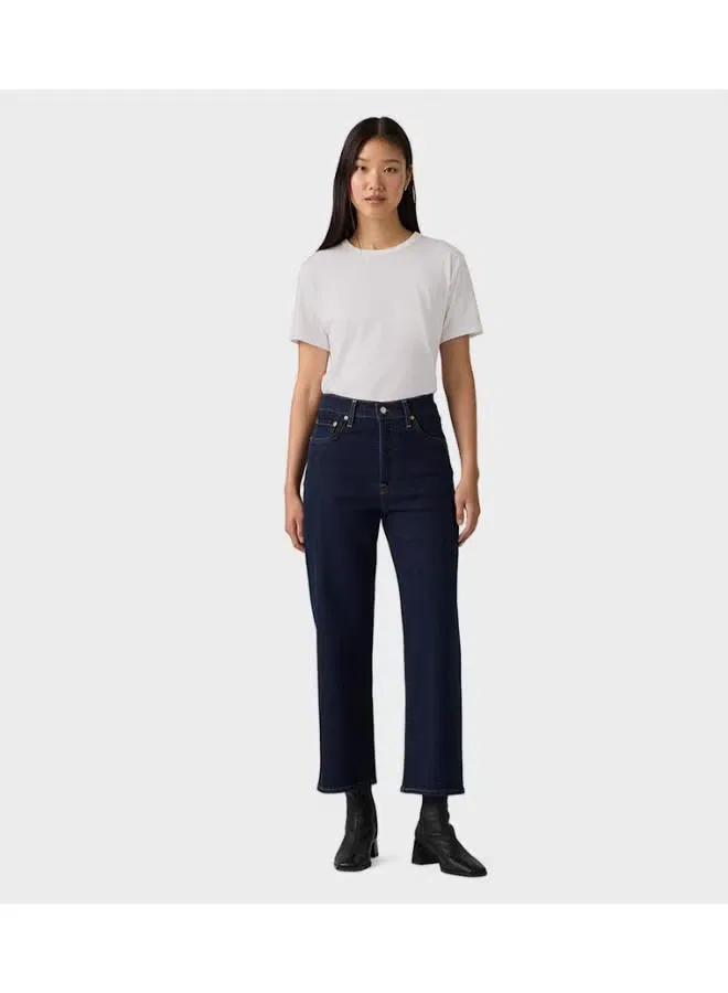 Джинсы с завышенной посадкой прямые Ribcage straight ankle Levi'S, синий — фото 4