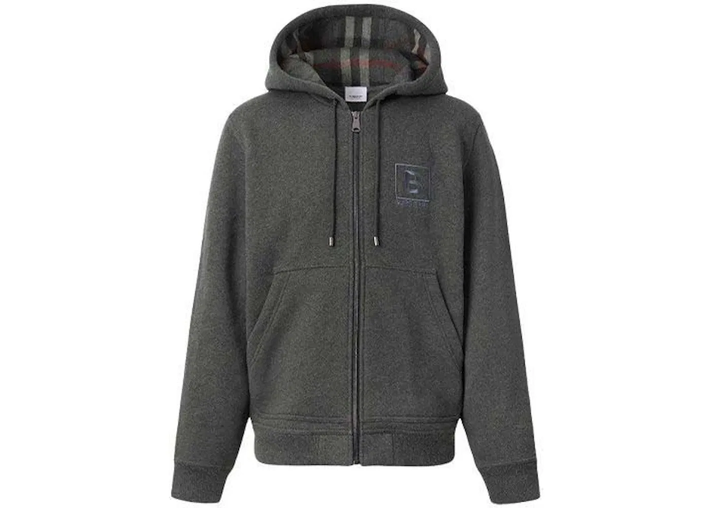 Мужская худи на молнии с принтом Burberry Hoodie Burberry, Charcoal Grey