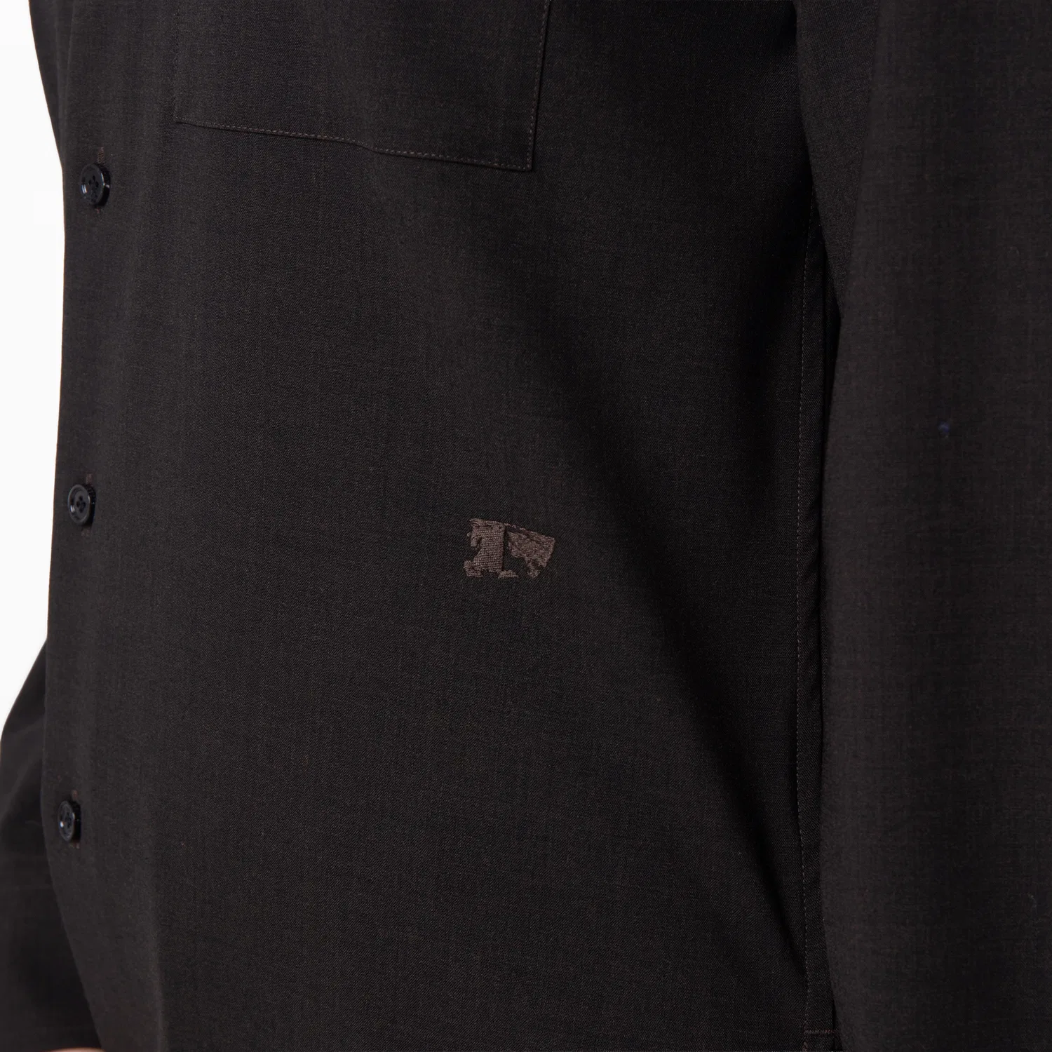 Женская рубашка с длинным рукавом Stretch Wool Long-Sleeved Shirt Burberry, Snug Melange — фото 2