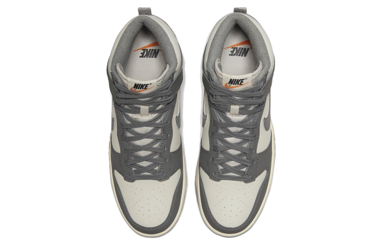 Кроссовки Nike Dunk High Vintage, белый/серый — фото 4