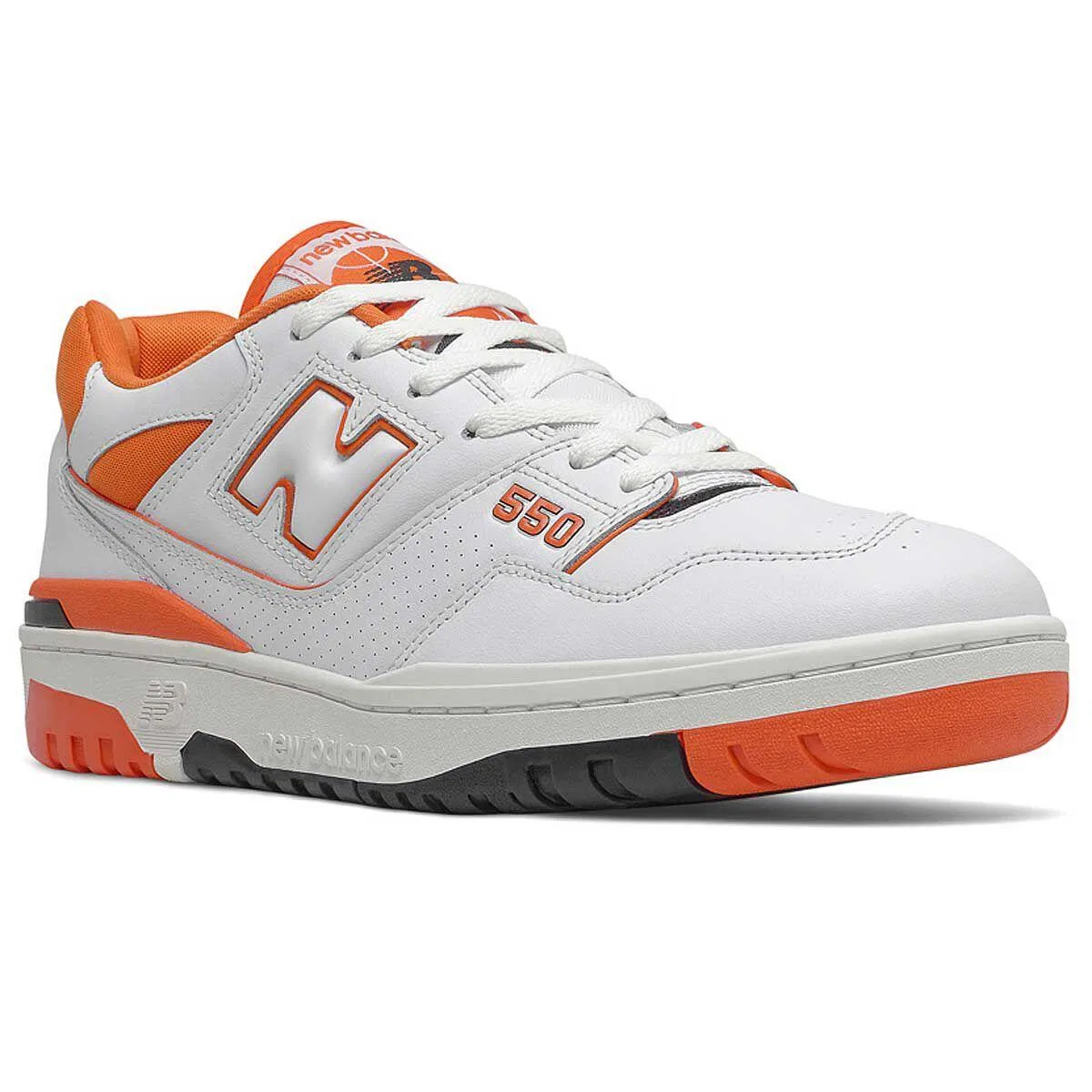 Детские кроссовки с ретро-дизайном 550 Syracuse New Balance, White Orange — фото 3