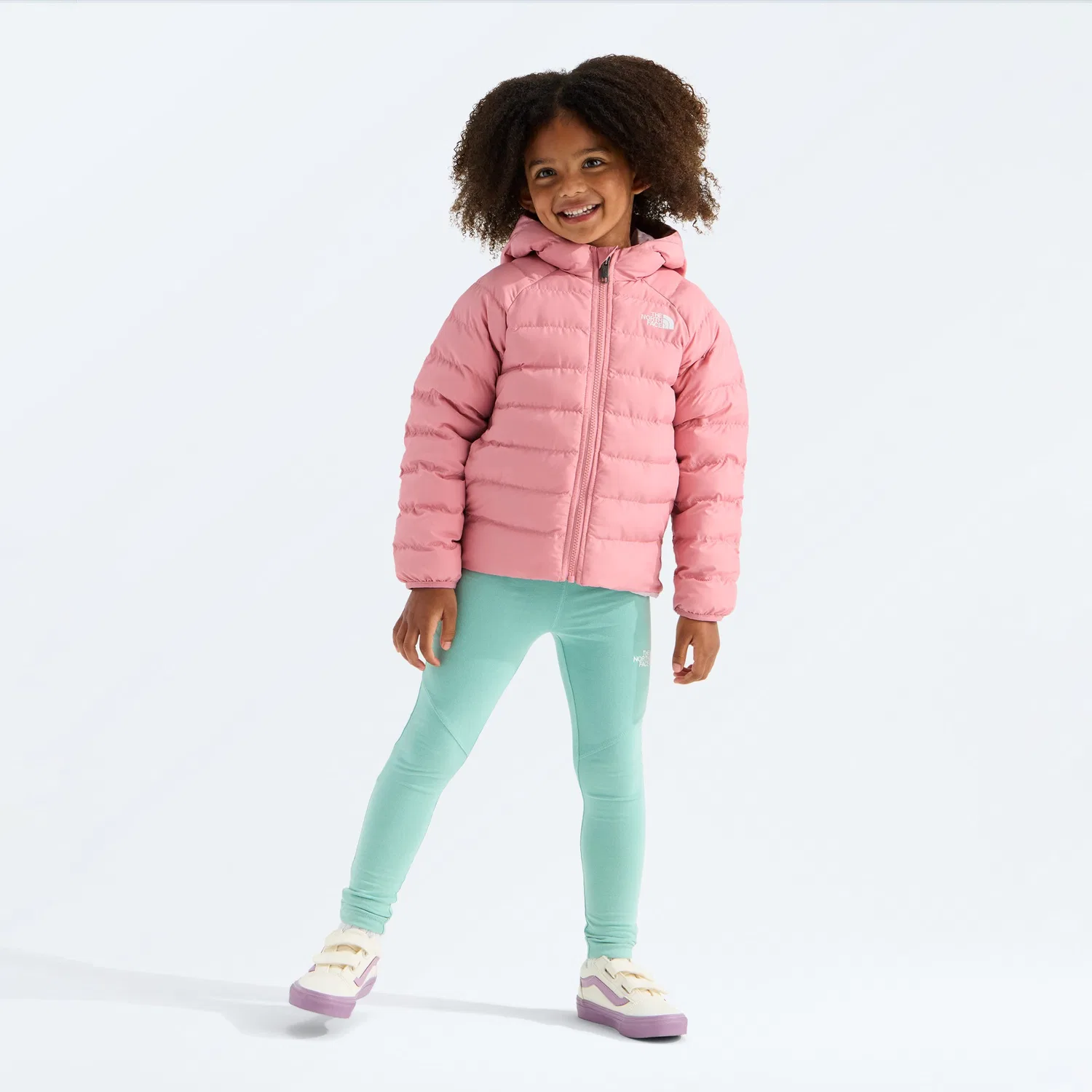Детская двусторонняя куртка с капюшоном и утеплителем Perrito The North Face, Primrose