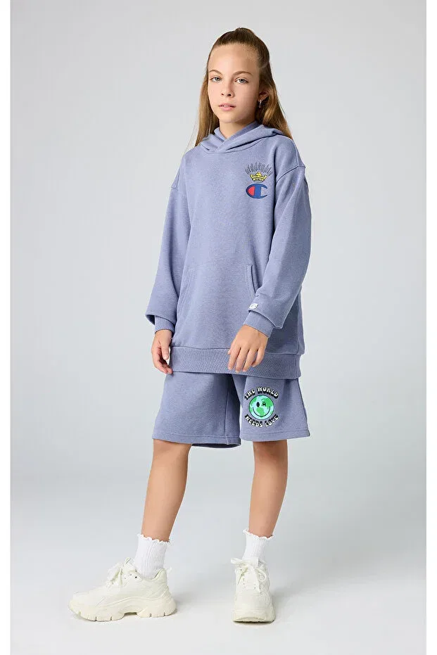 Детские шорты для девочек хлопковые Eco future bermuda organic cotton purple kids shorts-306706-bs160 Champion, Mor-02