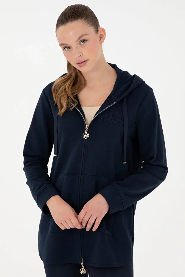 Женские свитшот с капюшоном U.S. Polo Assn., Navy Blue — фото 2
