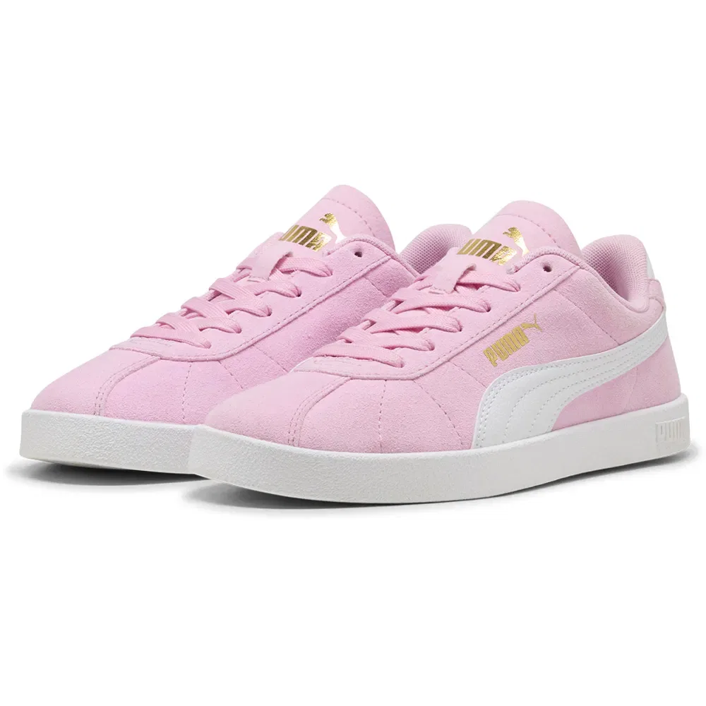 Детские кроссовки для девочек с замшевым верхом Puma Club II, Pink — фото 2