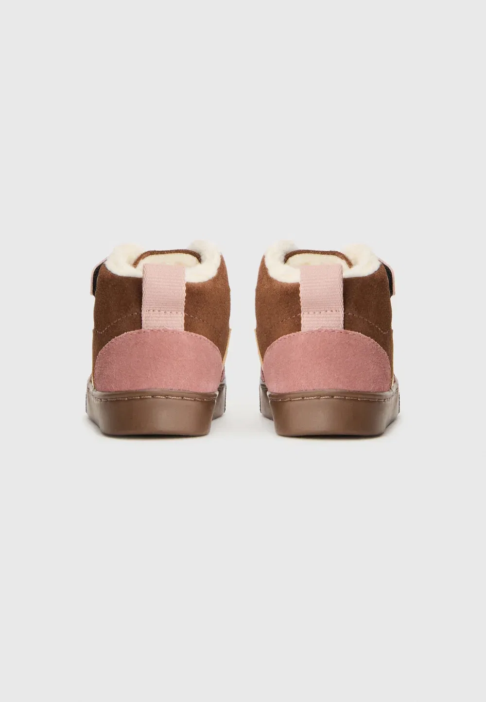 Маленькие унисекс кроссовки v10 - высокие кроссовки Veja, Walnut/Platine/Bark — фото 3