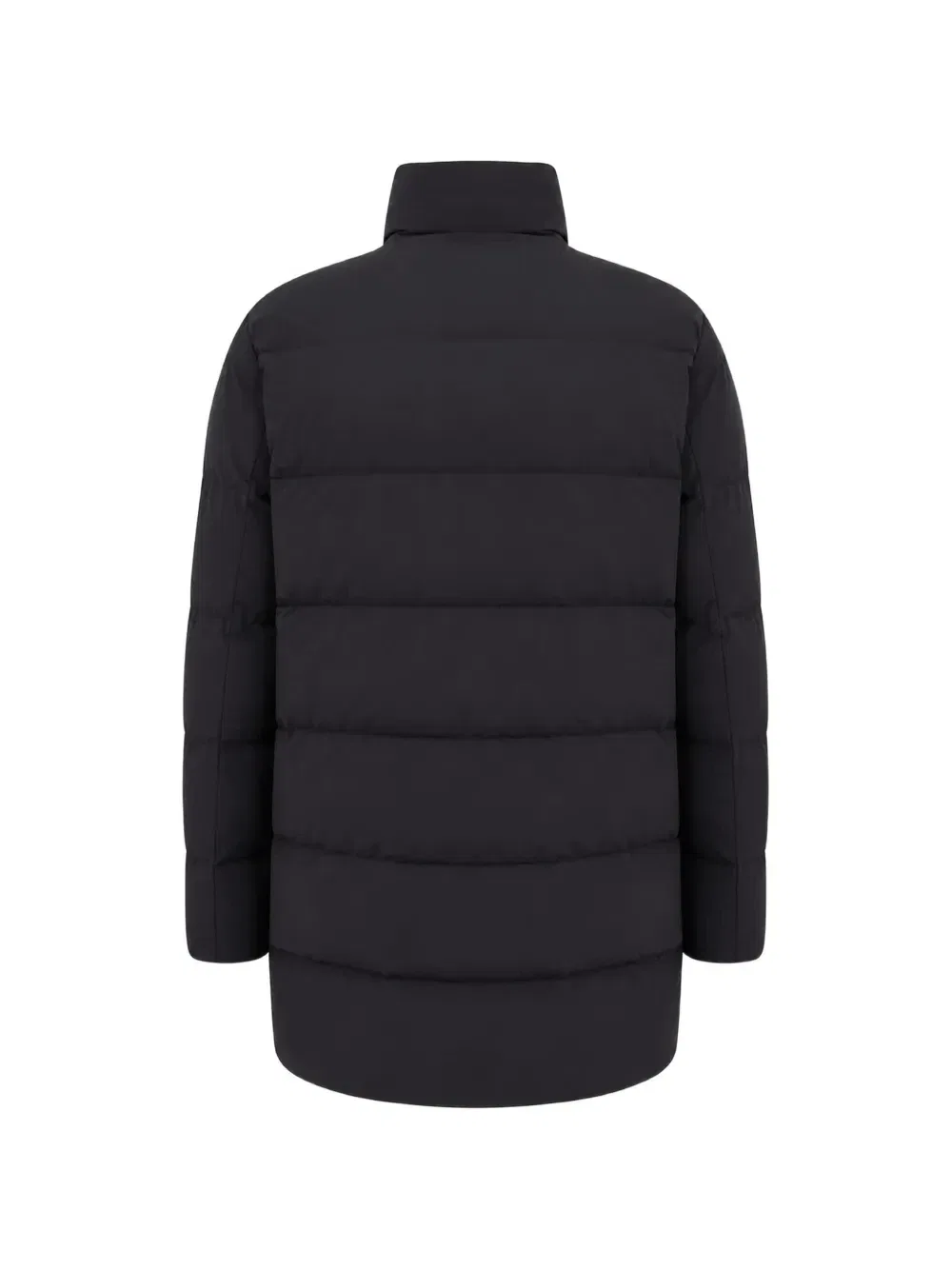 Стеганое пальто с капюшоном EMPORIO ARMANI, синий — фото 2
