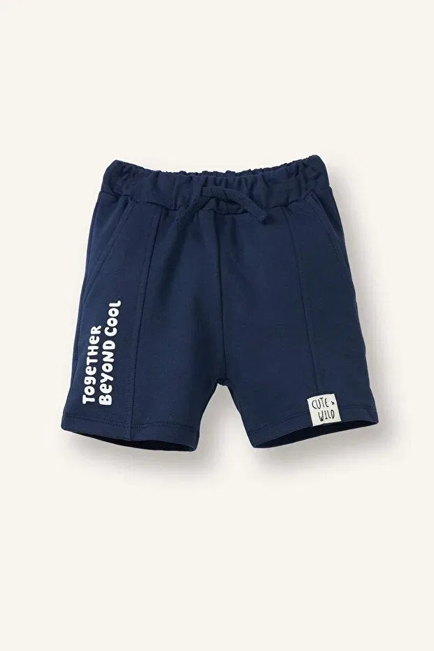 Детские шорты для мальчиков с принтом Defacto, Navy Blue Nv31