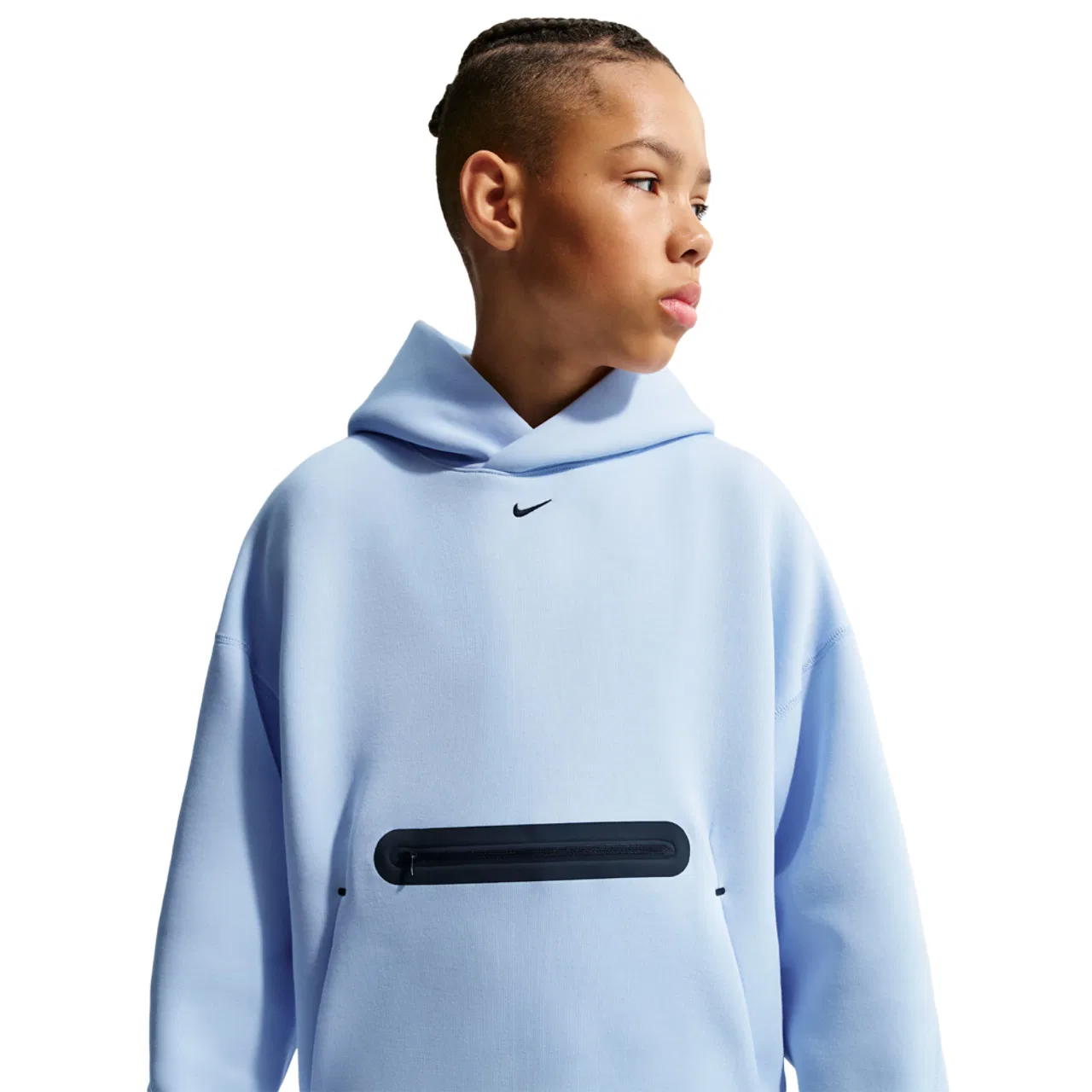 Детское худи для мальчиков оверсайз с капюшоном NSW Tech Fleece Nike, Hydrogen Blue Black