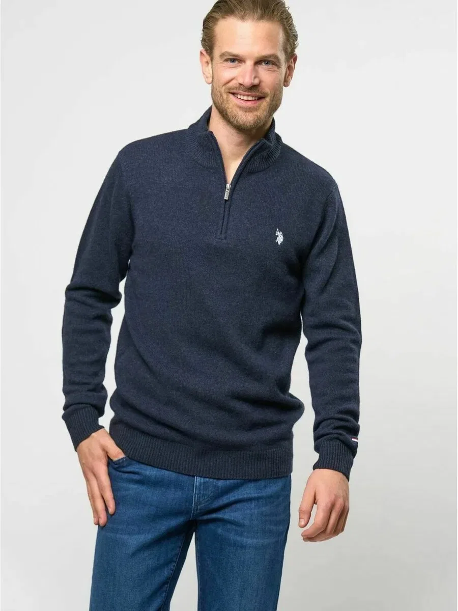 Свитер U.S. Polo Assn. 'UMKevin' сапфирового цвета — фото 4