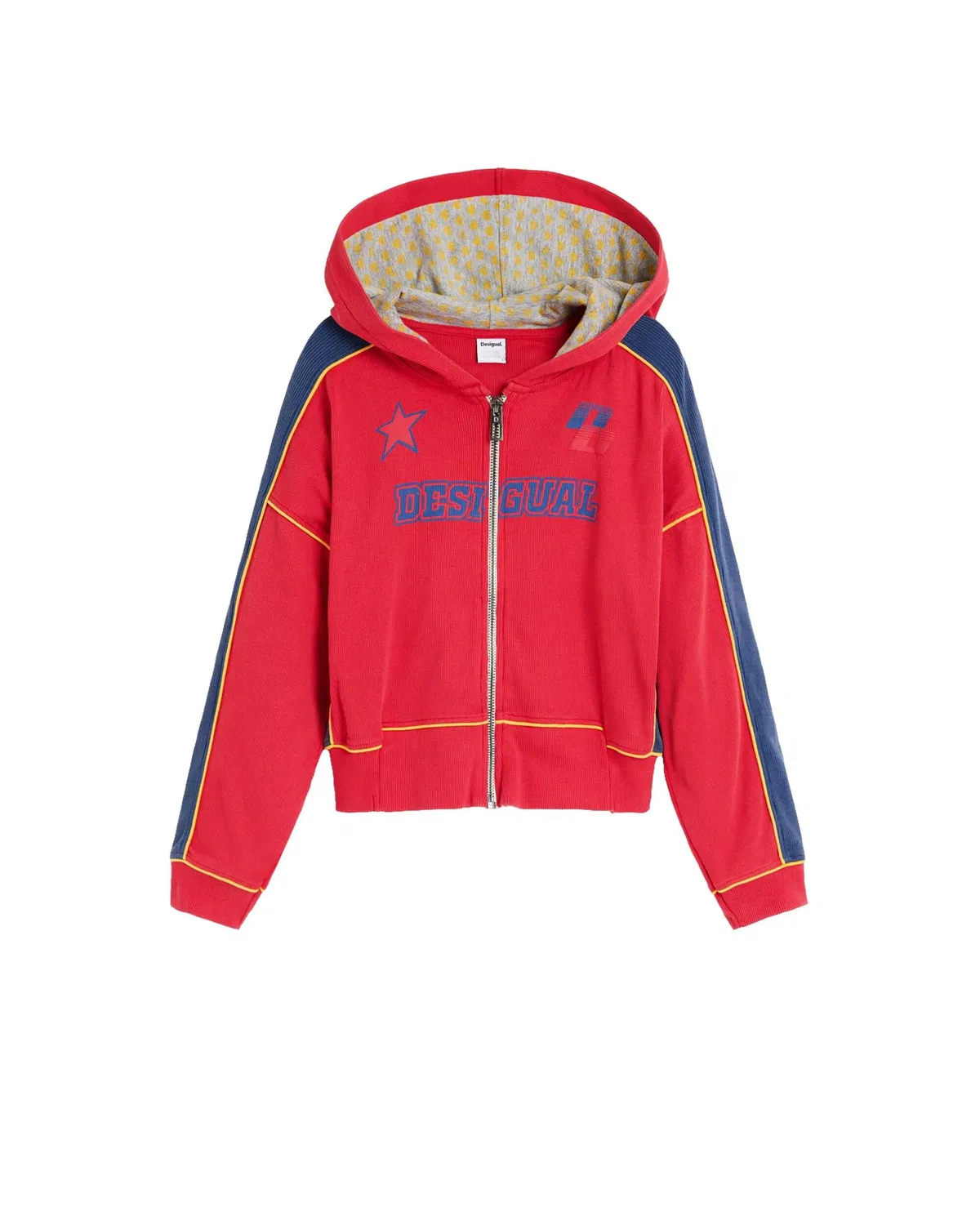 Детская спортивная кофта с капюшоном для девочек с принтом Desigual, Rojo