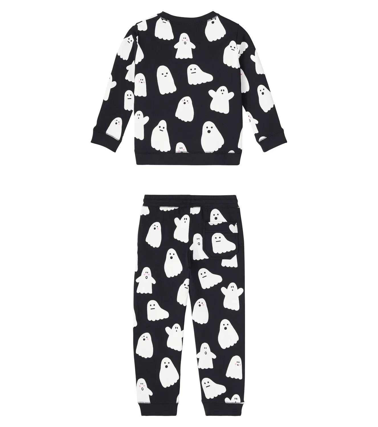 Комплект из свитшота и спортивных штанов из хлопка с принтом Stella Mccartney Kids, черный — фото 4