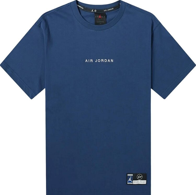 

Футболка Air Jordan x Fragment T-Shirt 'Navy/Sport Royal/White', синий