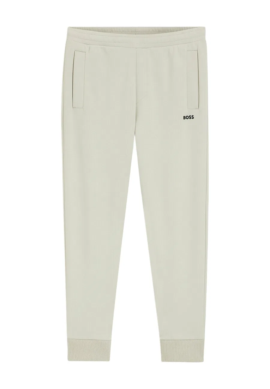 Спортивные брюки BOSS Tapered Workout Pants 'Union Hadiko' цвета экрю