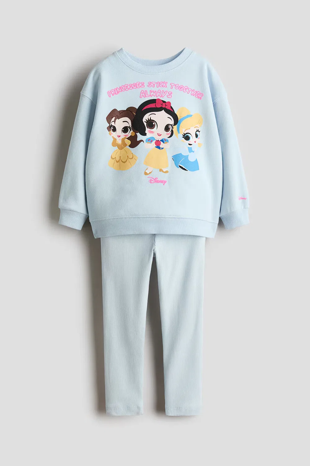 Комплект из двух предметов: рубашка и леггинсы H&M, Hellblau/Disneyprinzessinnen
