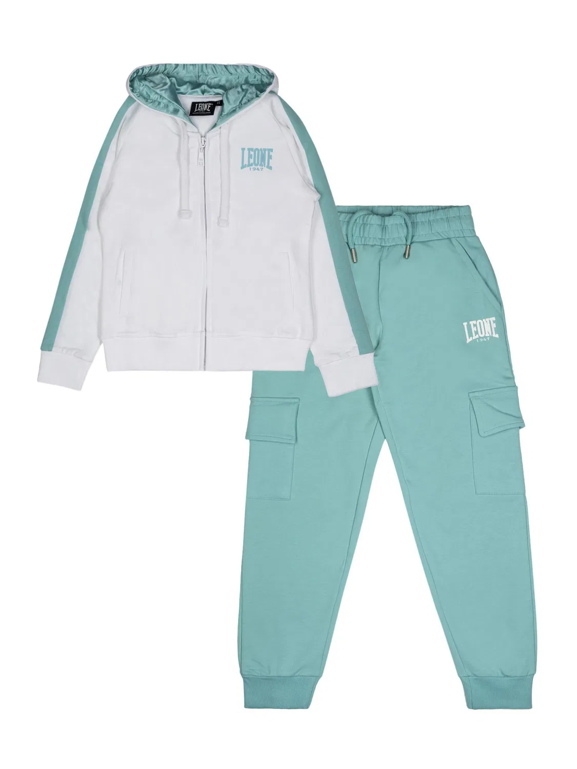 Детский спортивный костюм для девочек с принтом Leone Sommer-Trainingsanzug, Leone 1947 Apparel, Grun Weiß