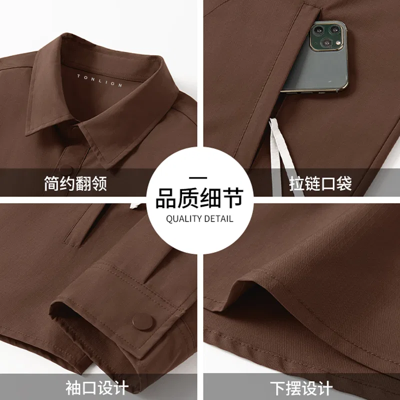 Детская рубашка с длинным рукавом Tonlion, Brown Tn Slanted Story Chest Logo — фото 4