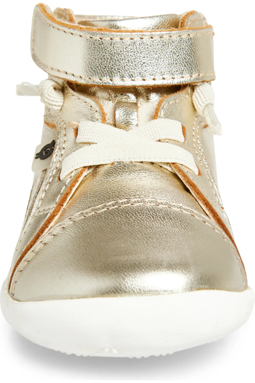 Кроссовки детские высокие на металлической коже Pushka Old Soles, Gold/Sporco/Glam Gold — фото 4