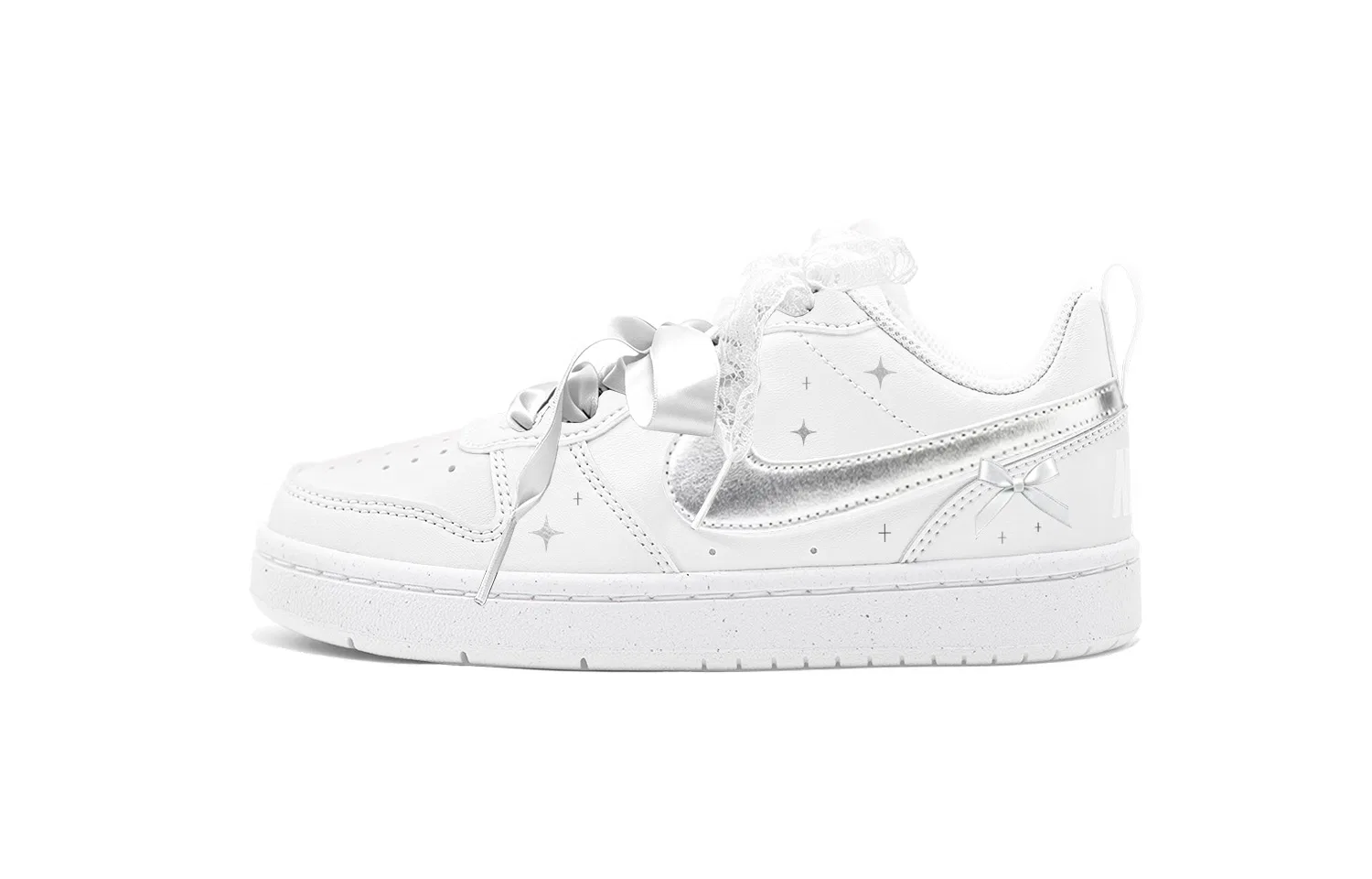 Детские скейтборд-кроссовки Nike Court Borough Low 2, Silver White Moonlight