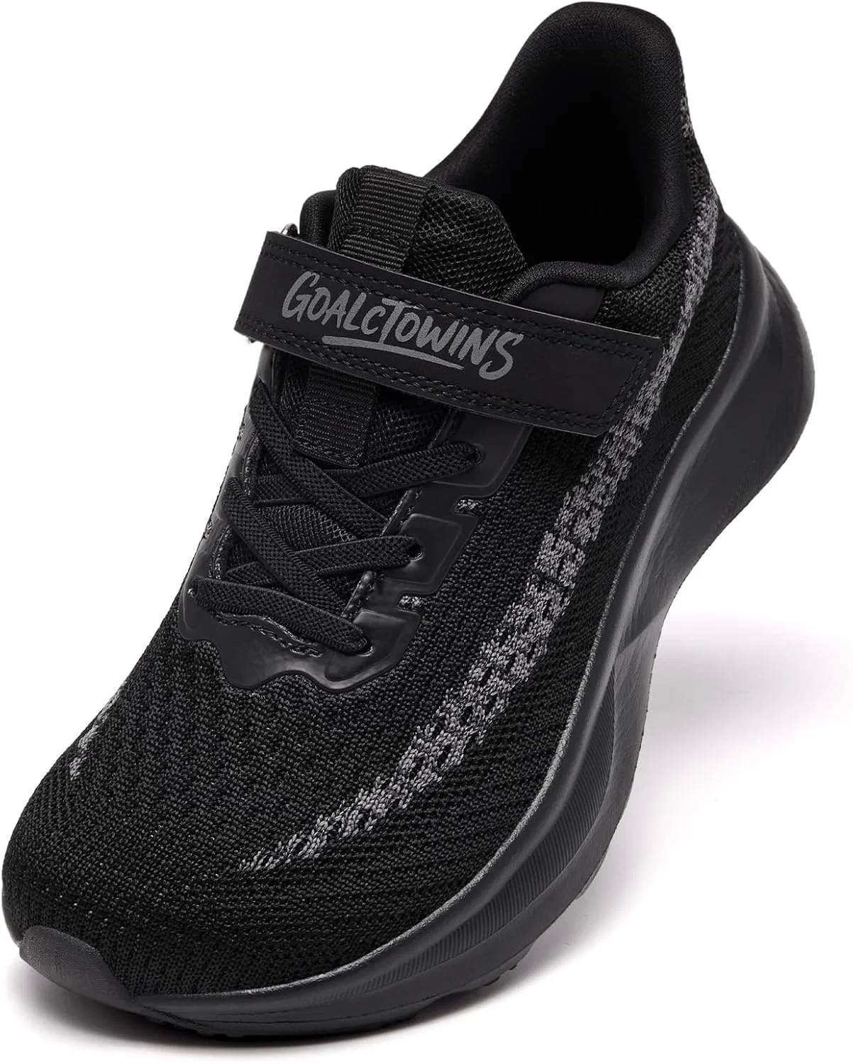 Детские кроссовки для бега с широким носком и нулевым перепадом GOALCTOWINS, Black