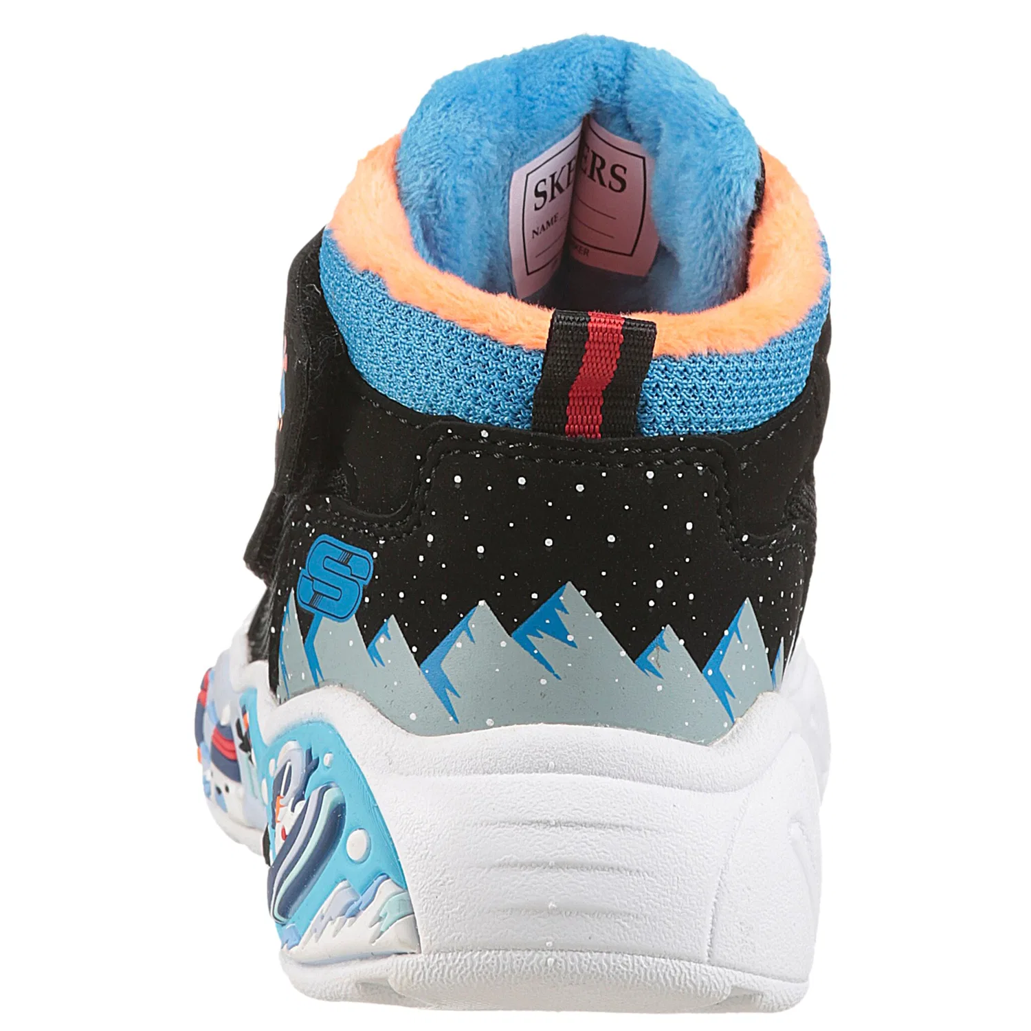 Детские зимние ботинки с теплым флисом Skechers, Black/Multi — фото 4
