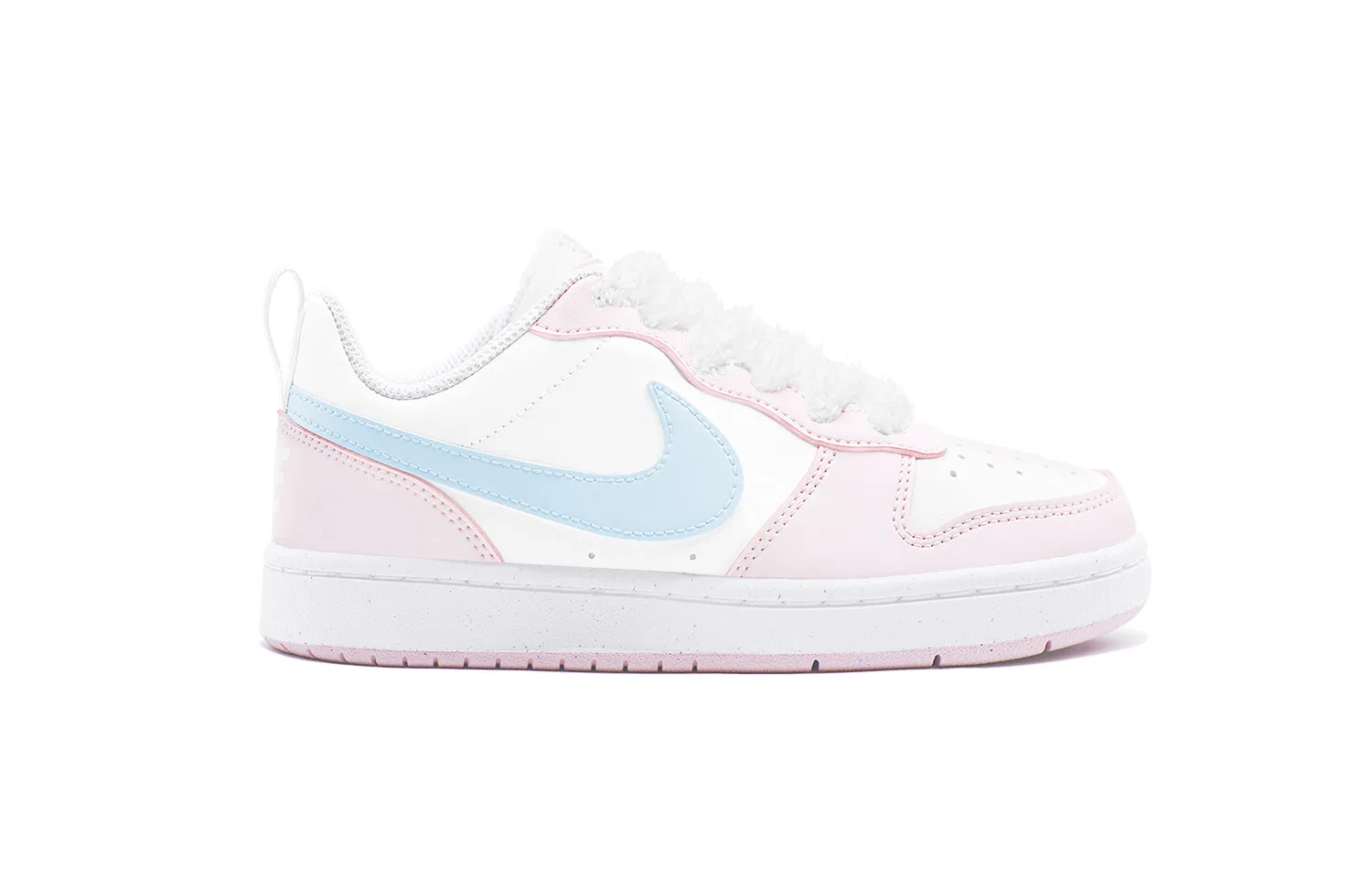 Детские кроссовки для скейтбординга Nike Court Borough, Цвет Pink White — фото 4