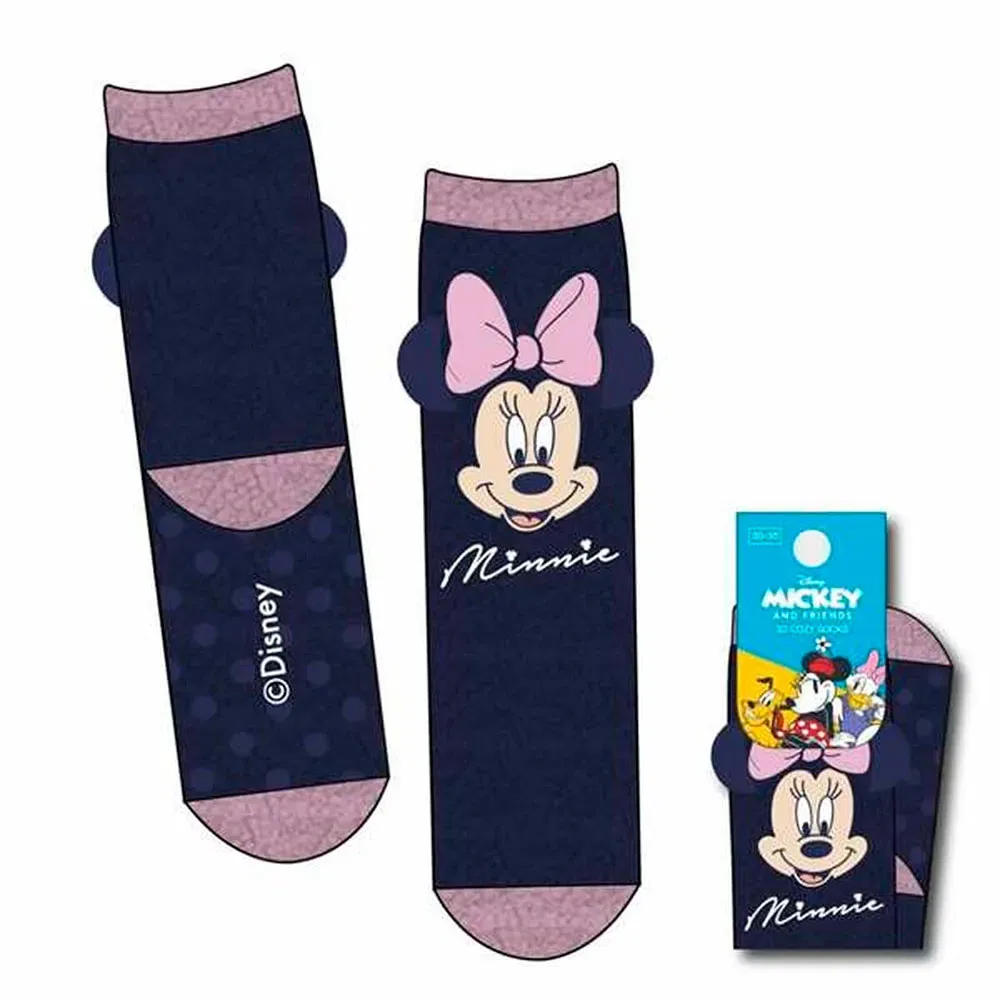Детские носки для девочек с 3D-дизайном Minnie Disney, Blue
