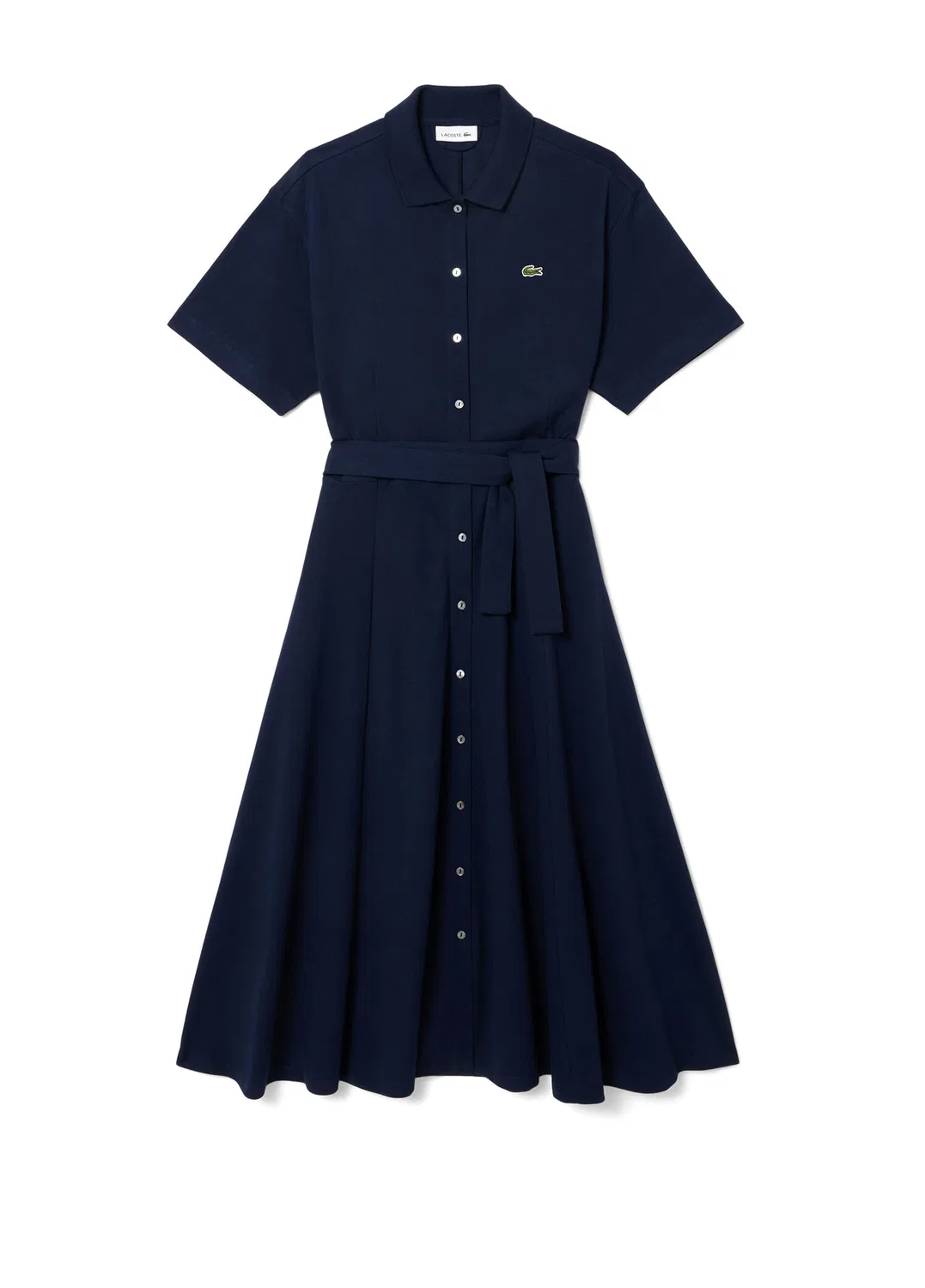 Платье-поло Lacoste Flare Fit, темно-синий