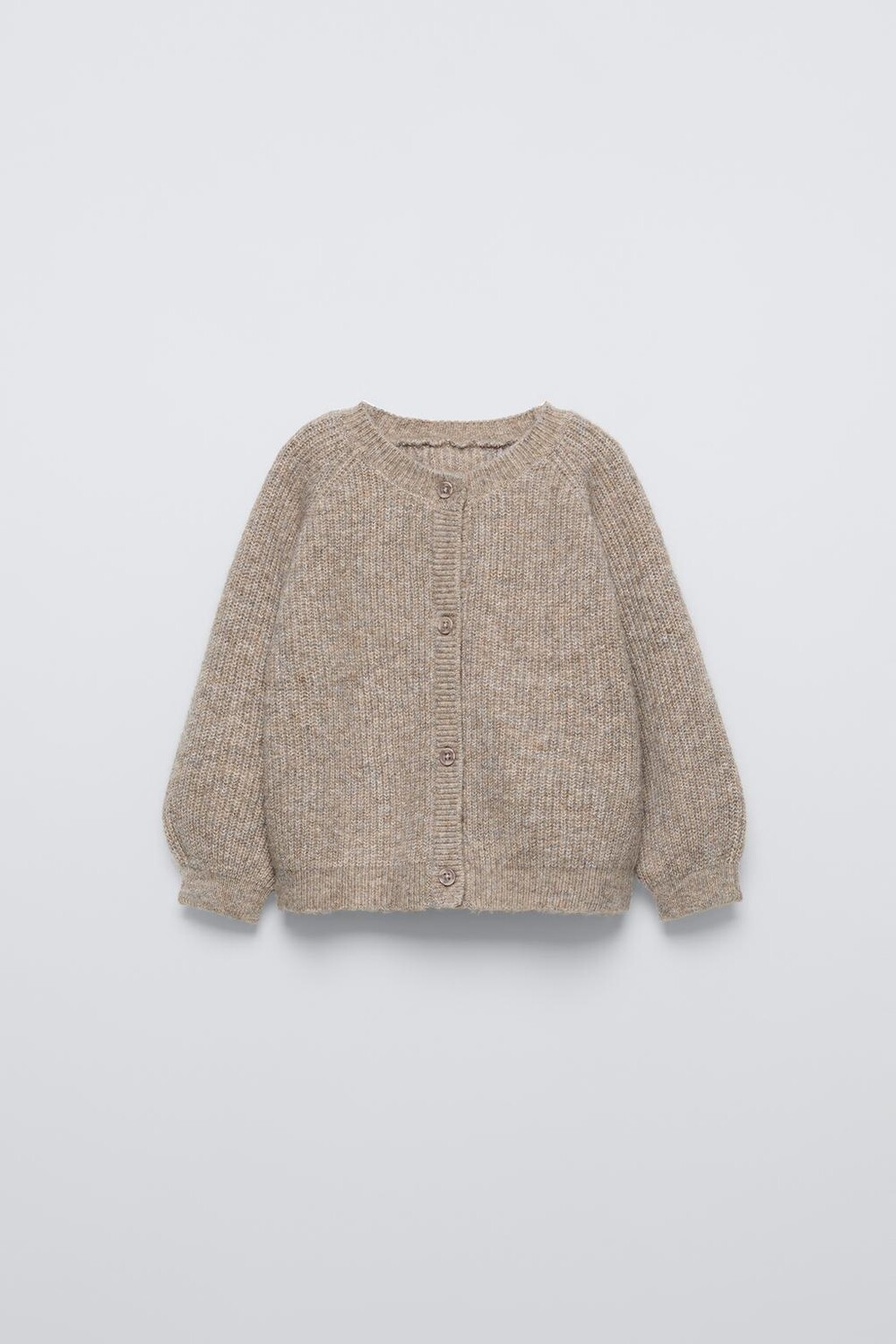 

Кардиган изнаночной вязки ZARA, коричневый мергель