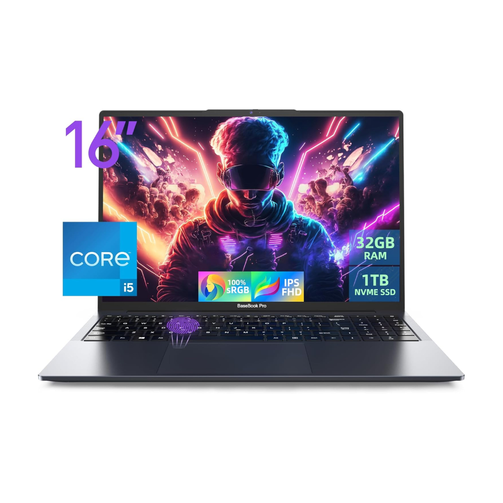 

Ноутбук BHWW BaseBook Pro, 16", 32 ГБ/1 ТБ, i5-1035G4, Iris Plus Graphics, серый, английская клавиатура