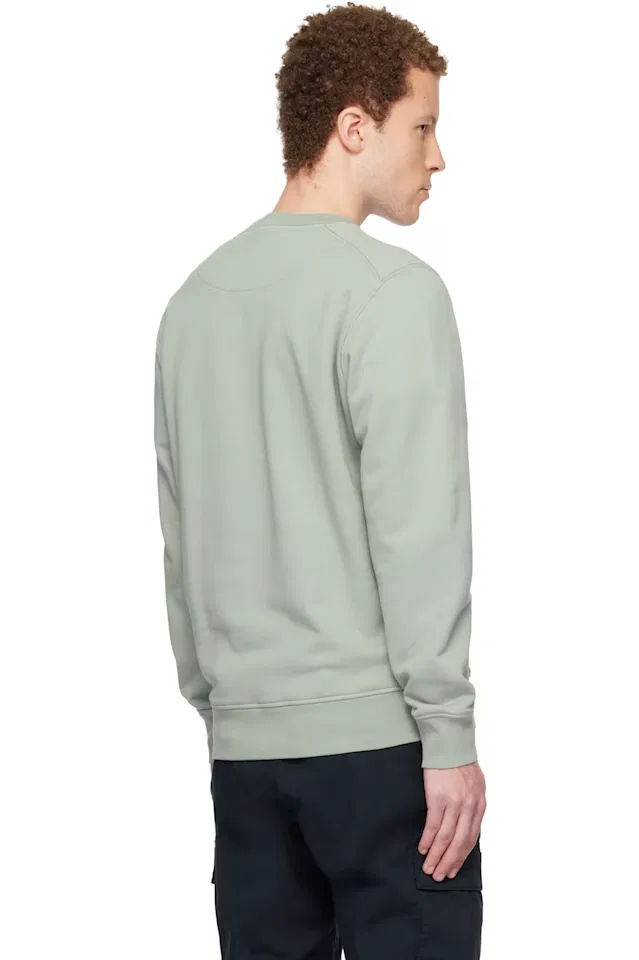 Зеленый свитшот из органического хлопка с начесом Stone Island — фото 3