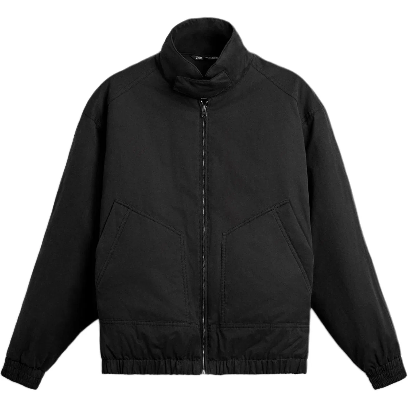 Мужская куртка-пуховик со стойкой ZARA, Black