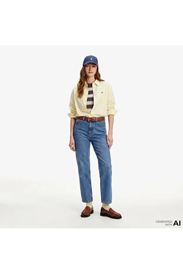 Женские джинсы с принтом Tommy Hilfiger, Blue