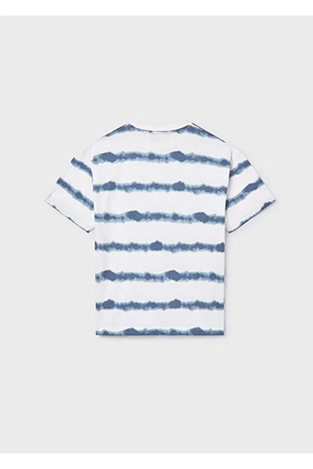 Детская футболка для мальчиков с принтом Summer Boy's Wave Striped Mayoral, Navy Blue — фото 3