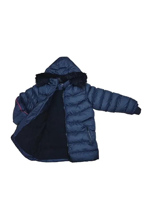 Детское пальто для мальчиков в полоску Lifeformoda, Navy Blue — фото 2