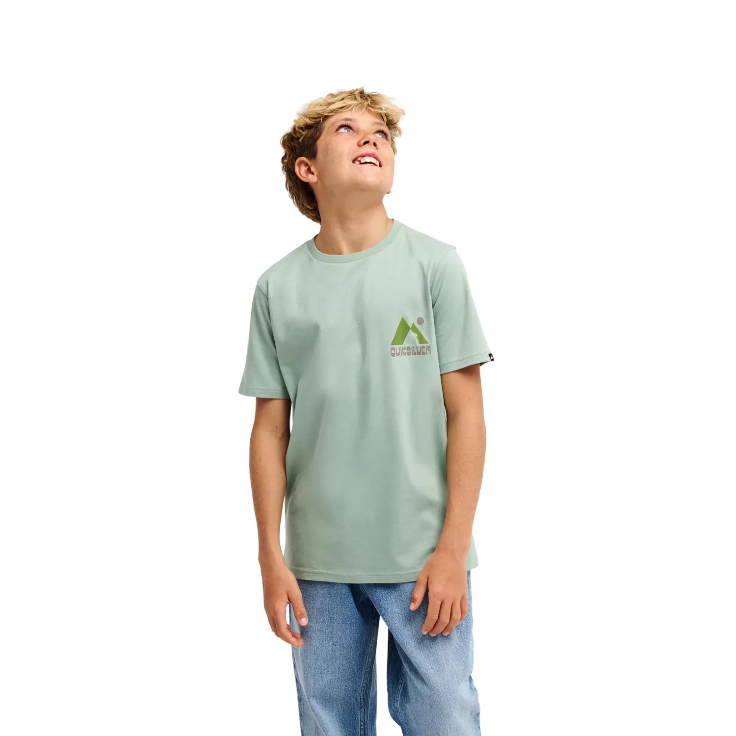 Детская футболка для мальчиков хлопковая Peak Quiksilver, Verde