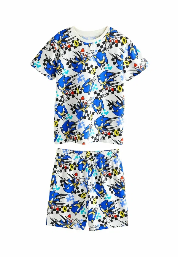 Комплект пижам из 2 предметов из хлопка Licence 2 pack set Next Blue/White Sonic, белый — фото 3