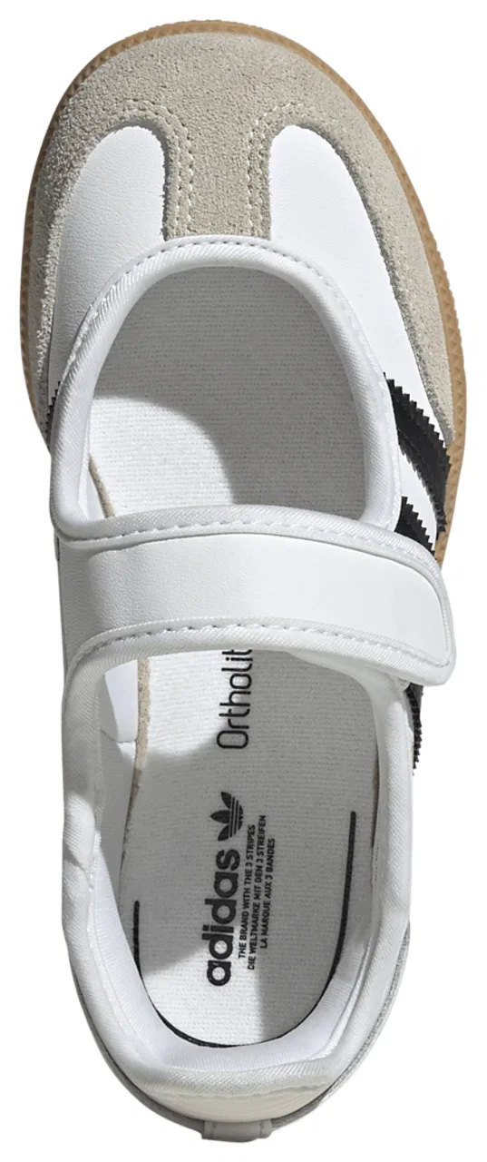 Кроссовки Мэри Джейн для девочек Samba Jane Adidas, цвет Core Black/Gum/Footwear White — фото 4